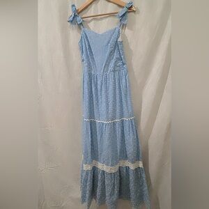 Elegant Blue Sleeveless Dress